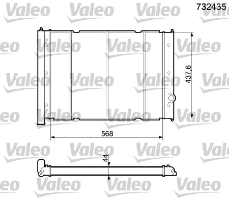 Radiator, engine cooling (732435)