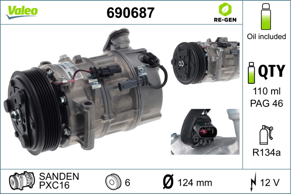 Compressor, air conditioning (690687)
