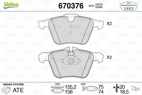 Brake Pad Set, disc brake (670376)