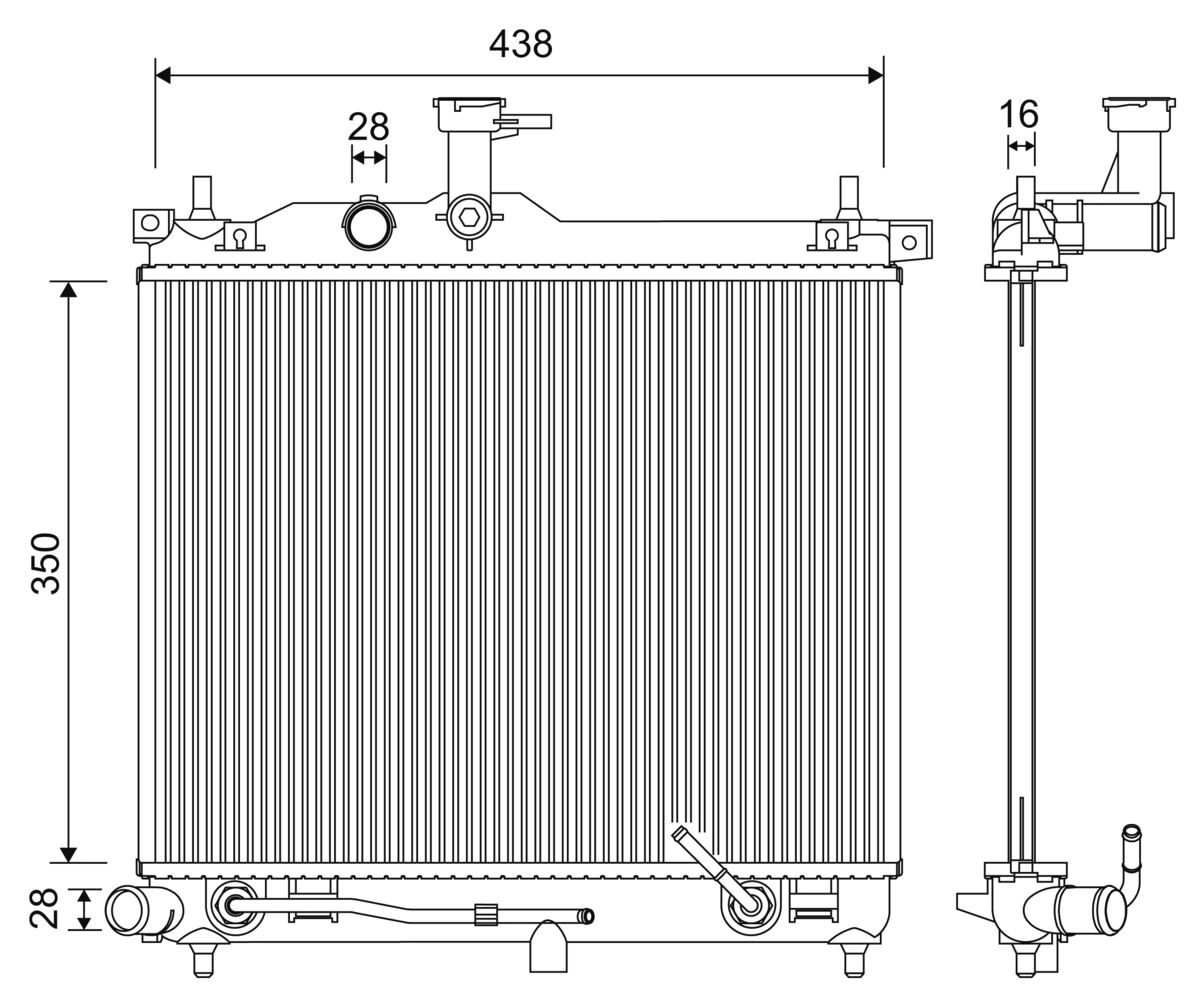 Radiator, engine cooling (701252)