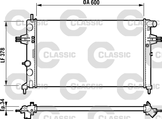 Radiator, engine cooling (232729)