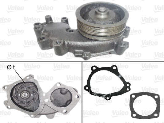 Water Pump, engine cooling (506722)