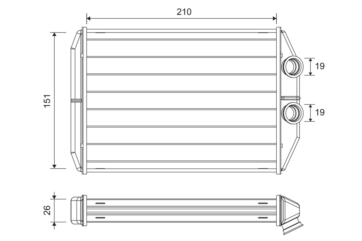Heat Exchanger, interior heating (811624)