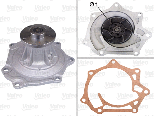 Water Pump, engine cooling (506731)