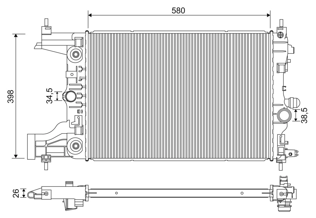 Radiator, engine cooling (701245)