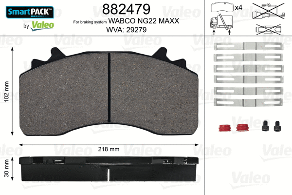 Brake Pad Set, disc brake (882479)