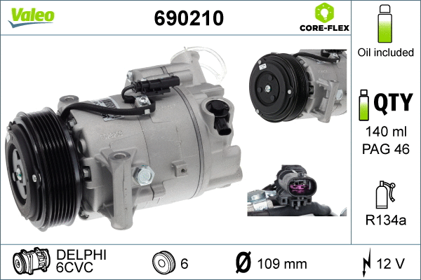Compressor, air conditioning (690210)
