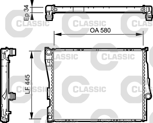 Radiator, engine cooling (234276)