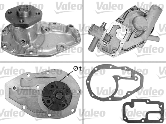 Water Pump, engine cooling (506041)
