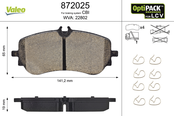 Brake Pad Set, disc brake (872025)