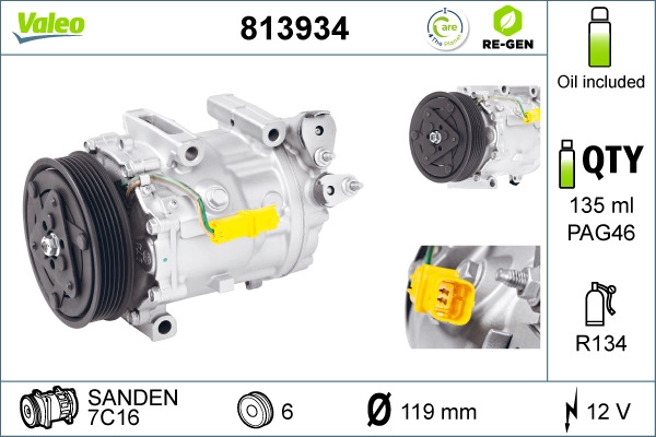 Compressor, air conditioning (813934)