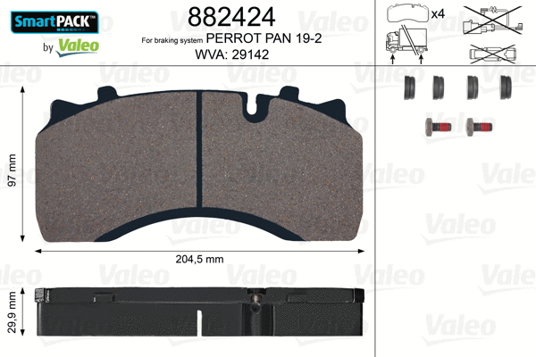 Brake Pad Set, disc brake (882424)