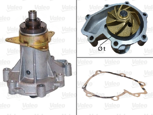 Water Pump, engine cooling (506078)