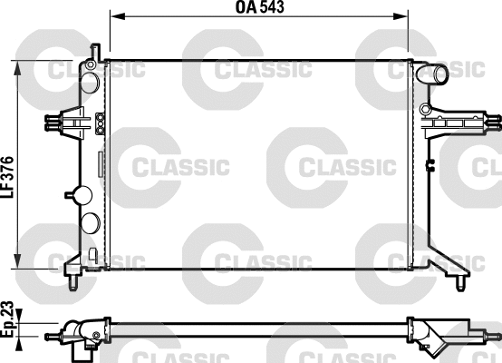 Radiator, engine cooling (232795)