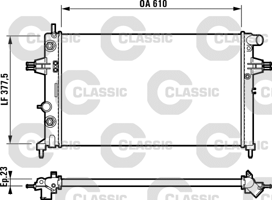 Radiator, engine cooling (232549)