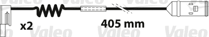Warning Contact, brake pad wear (882331)