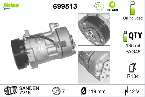 Compressor, air conditioning (699513)