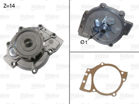 Water Pump, engine cooling (506588)
