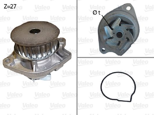 Water Pump, engine cooling (506576)