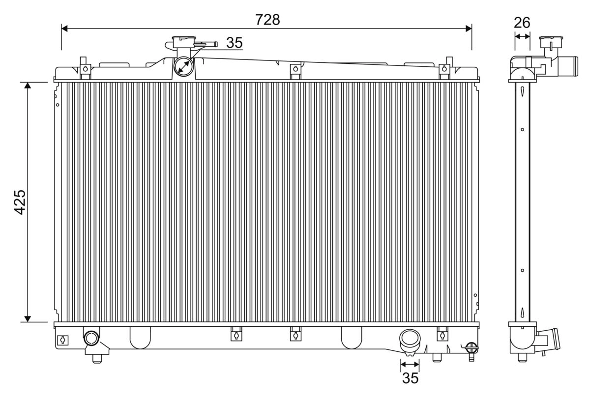 Radiator, engine cooling (701348)