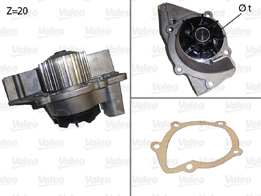Water Pump, engine cooling (506531)