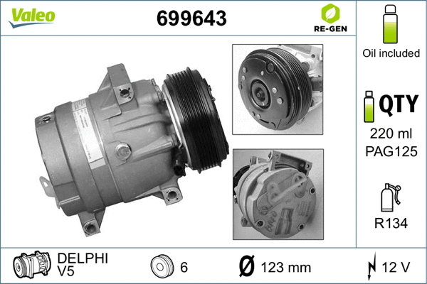 Compressor, air conditioning (699643)
