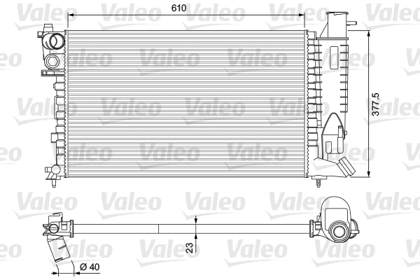 Radiator, engine cooling (231010)