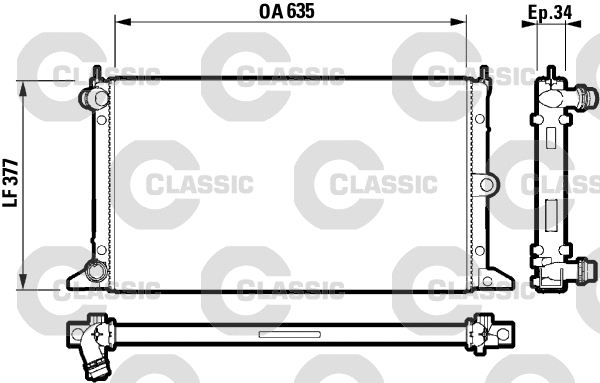 Radiator, engine cooling (232790)