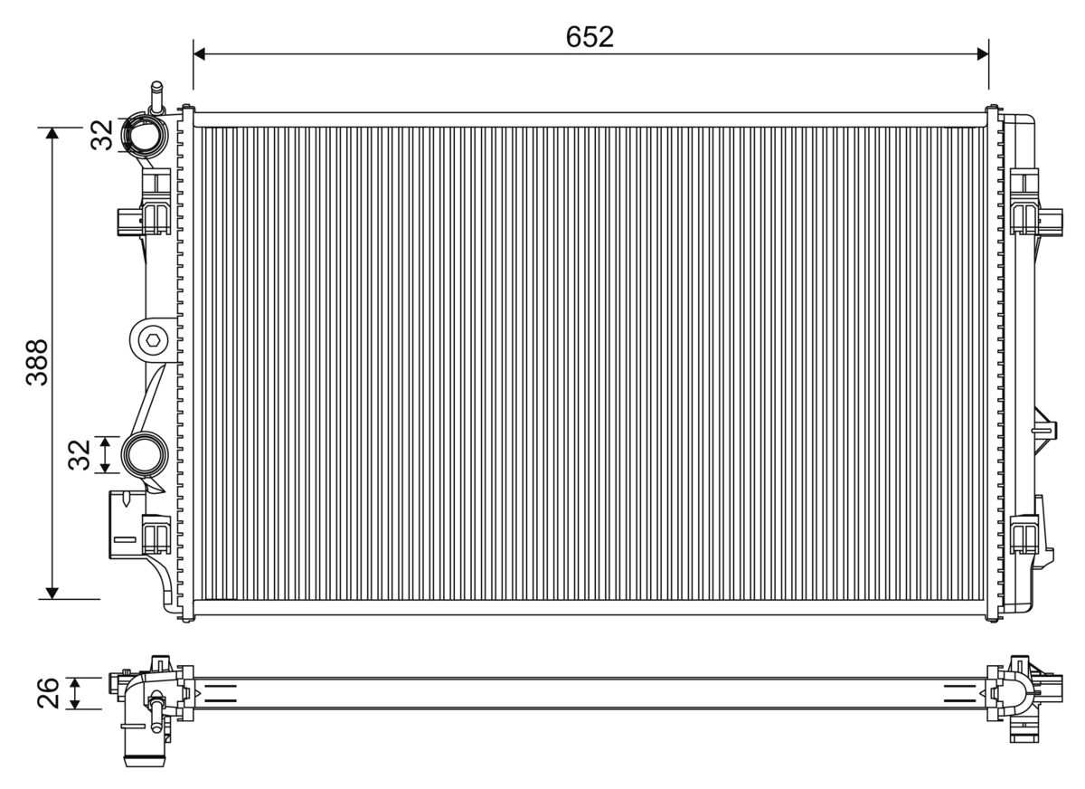 Radiator, engine cooling (701331)