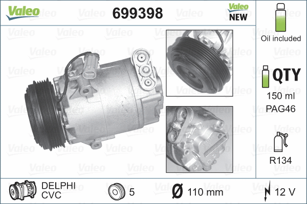 Compressor, air conditioning (699398)