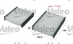 Filter, cabin air (715556)