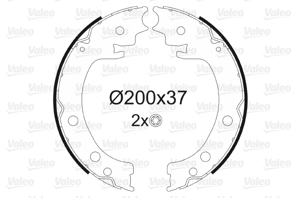 Brake Shoe Set, parking brake (564143)