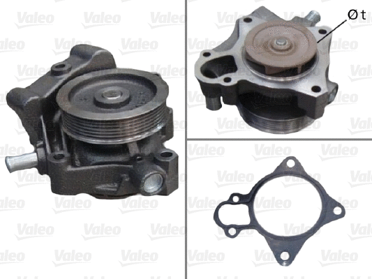 Water Pump, engine cooling (506961)