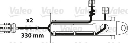 Warning Contact, brake pad wear (882329)