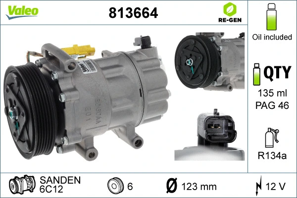 Compressor, air conditioning (813664)