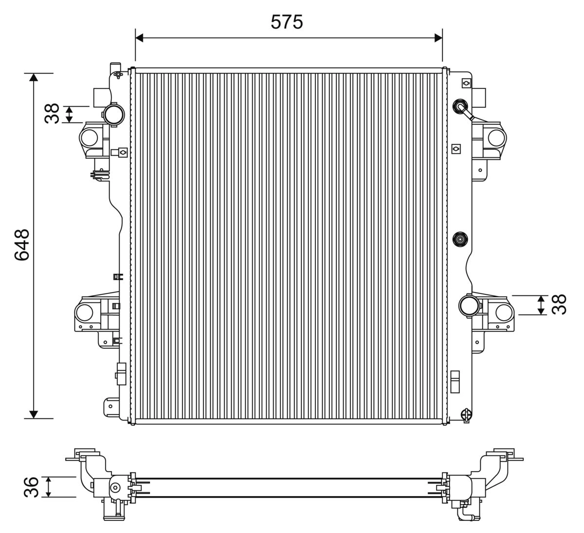 Radiator, engine cooling (701226)