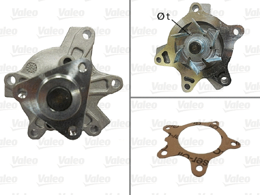 Water Pump, engine cooling (506848)