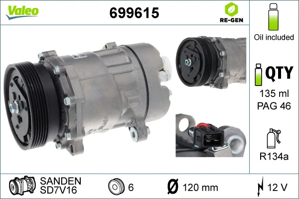 Compressor, air conditioning (699615)