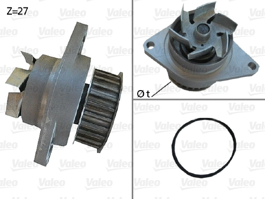 Water Pump, engine cooling (506385)
