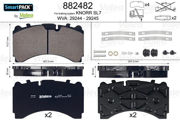 Brake Pad Set, disc brake (882482)