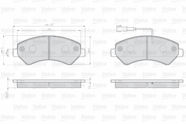 Brake Pad Set, disc brake (873466)
