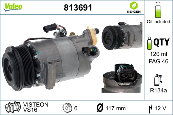 Compressor, air conditioning (813691)