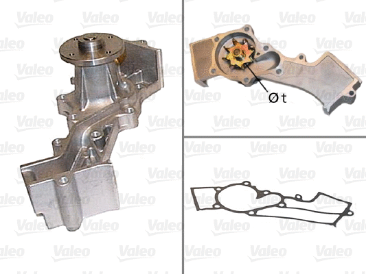 Water Pump, engine cooling (506606)