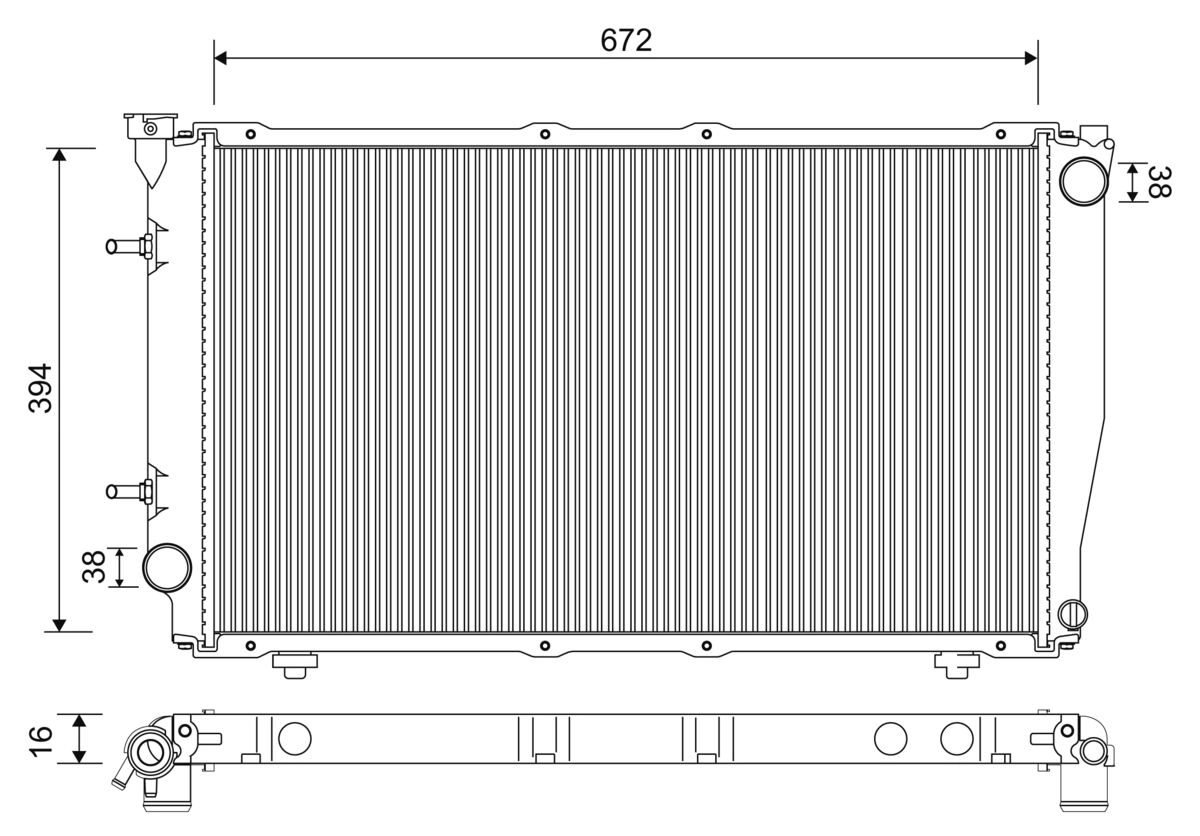 Radiator, engine cooling (701236)