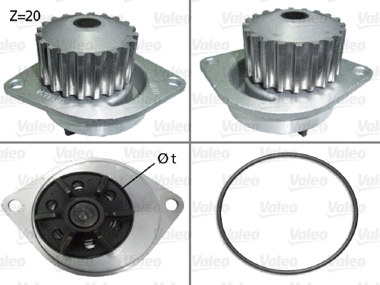 Water Pump, engine cooling (506290)