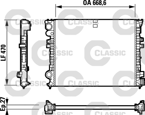 Radiator, engine cooling (232692)