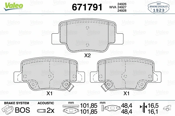 Brake Pad Set, disc brake (671791)