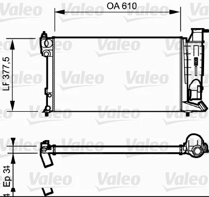 Radiator, engine cooling (731180)