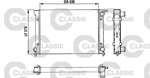 Radiator, engine cooling (383820)