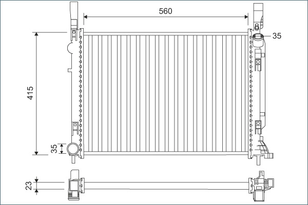 Radiator, engine cooling (701157)